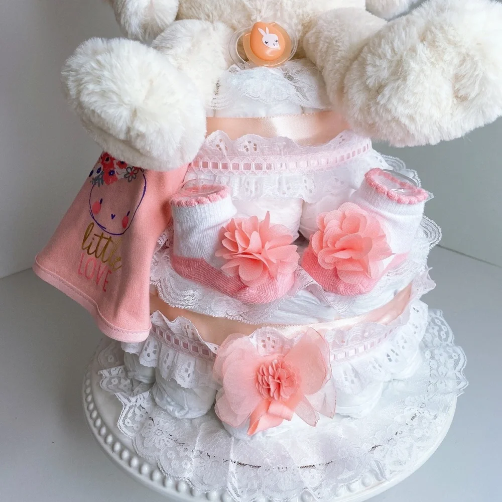 Bunny Diaper Cake, Easter Diaper Cake